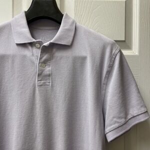 J.Crew Men's Medium‎ Lilac Classic Pique Polo Shirt Short Sleeve Cotton Golf